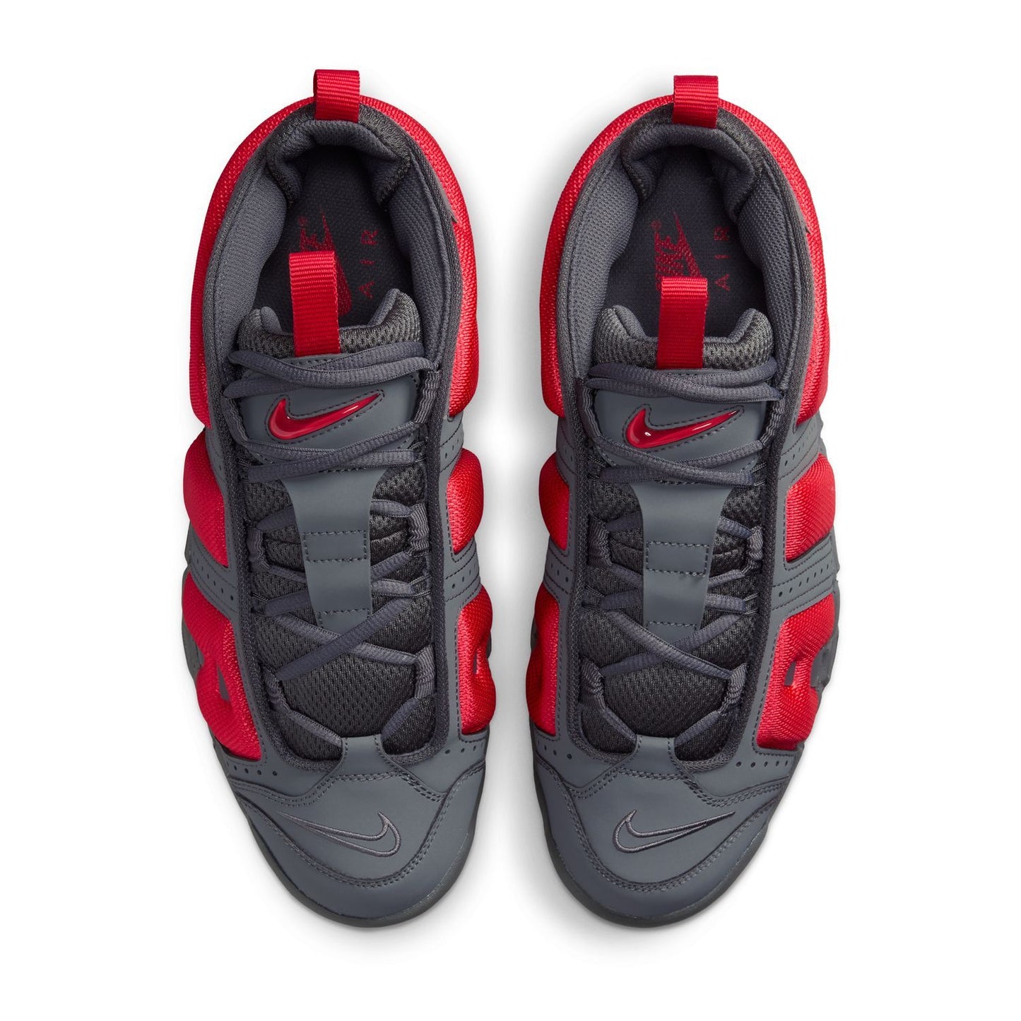 Nike Air More Uptempo Low "Dark Grey Light Crimson"